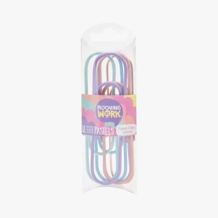 Clips Mooving Jumbo Paper Pastels Multicolor 6 Piezas