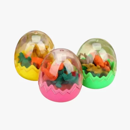 Goma de Borrar Mini Dino Songyea Huevo x 7 Piezas