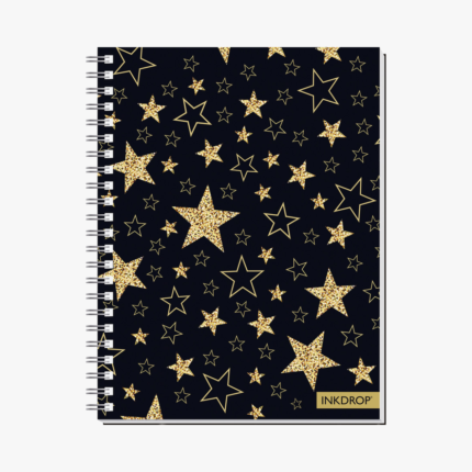 Cuaderno Espiral Inkdrop 16x21 Tapa Dura Gold Style