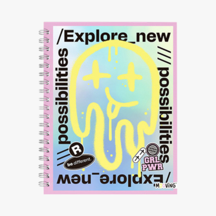Cuaderno Espiral Mooving 16x21 Tapa Dura Girl Power