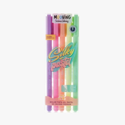 Bolígrafo Roller Mooving Gel Silky Pastel Blister x 5 Unidades